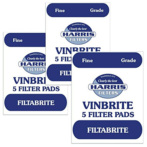 Harris Crystalbrite Filter Pads 5-pack Use with Harris Vinbrite MK3 Filter Kit 